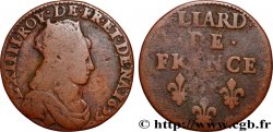 LOUIS XIV LE GRAND OU LE ROI SOLEIL Liard de cuivre, 2e type 1655 atelier indéterminé