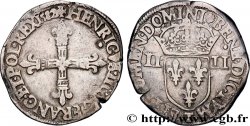 HENRY III Quart d écu, croix de face 1582 Nantes