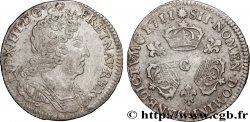 LOUIS XIV THE SUN KING Dixième d écu aux trois couronnes 1711 Poitiers