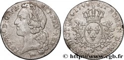 LOUIS XV THE BELOVED Cinquième d’écu aux branches d’olivier, tête ceinte d’un bandeau 1748 Paris