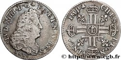 LOUIS XIV THE SUN KING Douzième d écu aux huit L, 1er type 1691 Lille