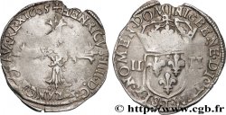 HENRY IV Quart d écu, croix feuillue de face 1605 Nantes