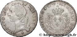 LOUIS XV THE BELOVED Écu aux branches d’olivier, tête ceinte d’un bandeau 1759 Paris