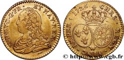 LOUIS XV THE BELOVED Demi-louis d or aux écus ovales, buste habillé 1726 Lille