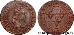 LOUIS XIII Double tournois, type 2 1614 Nantes