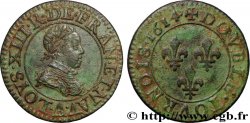 LOUIS XIII Double tournois, type 1 1614 Paris, Moulin du Louvre
