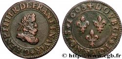 HENRY IV Double tournois, 1er type 1608 Lyon