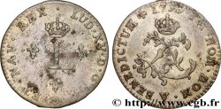 LOUIS XV THE BELOVED Double sol de billon 1739 Troyes
