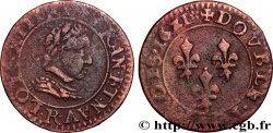 LOUIS XIII LE JUSTE Double tournois, type 3 1621 Saint-André de Villeneuve-lès-Avignon