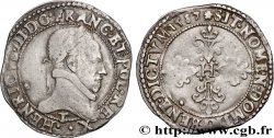 HENRI III Demi-franc au col plat 1587 Nantes