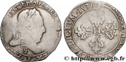 HENRI III Demi-franc au col plat 1576 Rennes