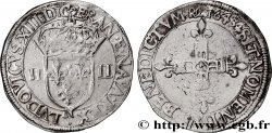 LOUIS XIII LE JUSTE Quart d écu, à la croix fleurdelisée, titulature côté écu 1643 Montpellier