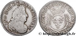 LOUIS XIV LE GRAND OU LE ROI SOLEIL Quart d écu aux palmes 1694 Lyon