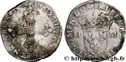 LOUIS XIV LE GRAND OU LE ROI SOLEIL Quart d écu, titulature côté croix 1644 Limoges