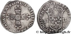 LOUIS XIV LE GRAND OU LE ROI SOLEIL Quart d écu, titulature côté croix 1644 Marseille