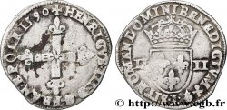 LA LIGUE. MONNAYAGE AU NOM D HENRI III Quart d écu, croix de face 1590 Bayonne