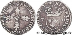 HENRI IV LE GRAND Huitième d écu, croix fleurdelisée de face 1602 Paris