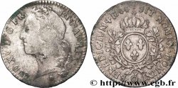 LOUIS XV DIT LE BIEN AIMÉ Demi-écu aux branches d’olivier, tête ceinte d’un bandeau 1744 Perpignan