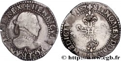 HENRI III Demi-franc au col gaufré 1587 Paris