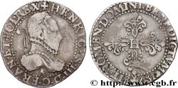 HENRI III Demi-franc au col gaufré 1587 Paris