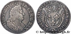 LOUIS XIV LE GRAND OU LE ROI SOLEIL Écu aux palmes 1693 Paris