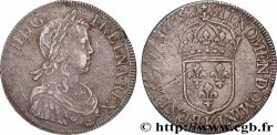 LOUIS XIV THE SUN KING Écu, portrait à la mèche longue 1652 Bordeaux