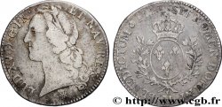LOUIS XV THE BELOVED Écu aux branches d’olivier, tête ceinte d’un bandeau 1743 Toulouse