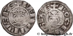 PHILIP II AUGUSTUS AND ROGER II DE ROSOI Denier s.m. Laon