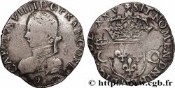 HENRY III. COINAGE IN THE NAME OF CHARLES IX Teston, 2e type 1575 (MDLXXV) Rennes
