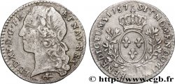LOUIS XV  THE WELL-BELOVED  Dixième d écu aux branches d’olivier, tête ceinte d’un bandeau 1757 Lyon BC/BC+