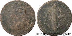LOUIS XVI 2 sols dit au faisceau , type FRANCOIS 1792 Lille