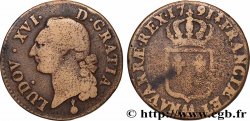 LOUIS XVI Sol dit à l écu 1791 Metz