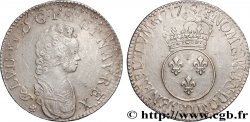 LOUIS XV DIT LE BIEN AIMÉ Écu dit  vertugadin  1717 Lyon
