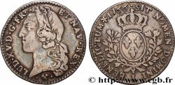 LOUIS XV THE BELOVED Cinquième d’écu aux branches d’olivier, tête ceinte d’un bandeau 1766 Bayonne