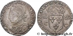 CHARLES IX Teston, 2e type 1568 La Rochelle