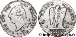 LOUIS XVI (MONARQUE CONSTITUTIONNEL) 30 sols dit au génie , type FRANÇOIS 1792 Paris