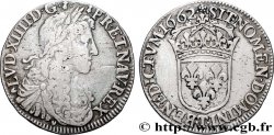 LOUIS XIV LE GRAND OU LE ROI SOLEIL Demi-écu, portrait apollinien 1662 Nantes