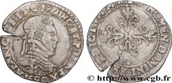 LA LIGUE. MONNAYAGE AU NOM D HENRI III Quart de franc au col plat 1590 Toulouse