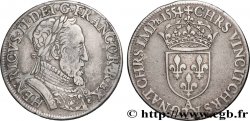 HENRI II Teston au buste lauré, 1er type, fabriqué au moulin 1554 Paris, Moulin des Étuves TTB