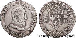 HENRI II Demi-teston à la tête nue, 5e type 1553 Toulouse