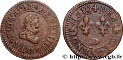 HENRY IV Denier tournois, type A 1610 Lyon