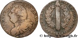 LA CONVENTION 6 deniers dit au faisceau , type FRANÇOIS 1793 Nantes