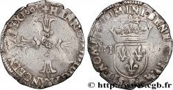 HENRI IV LE GRAND Quart d écu, croix feuillue de face 1601 Angers