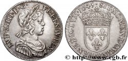 LOUIS XIV THE SUN KING Quart d écu, portrait à la mèche courte 1645 Paris, Monnaie du Louvre