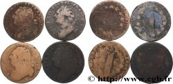 LOUIS XVI (MONARQUE CONSTITUTIONNEL) 12 deniers dit au faisceau , type FRANCOIS, lot de 4 ex. n.d. Ateliers divers