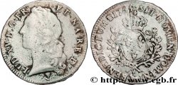 LOUIS XV DIT LE BIEN AIMÉ Écu aux branches d’olivier, tête ceinte d’un bandeau 1754 Pau