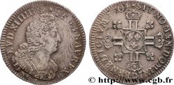 LOUIS XIV  THE SUN KING  Demi-écu aux huit L, 2e type 1704 Lyon XF/AU