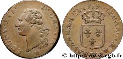 LOUIS XVI Sol dit  à l écu  1790 Lille AU