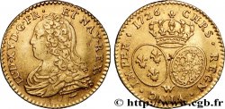 LOUIS XV THE BELOVED Demi-louis d or aux écus ovales, buste habillé 1726 Lille