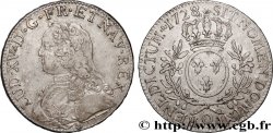 LOUIS XV  THE WELL-BELOVED  Écu aux branches d olivier, buste habillé 1728 Riom XF